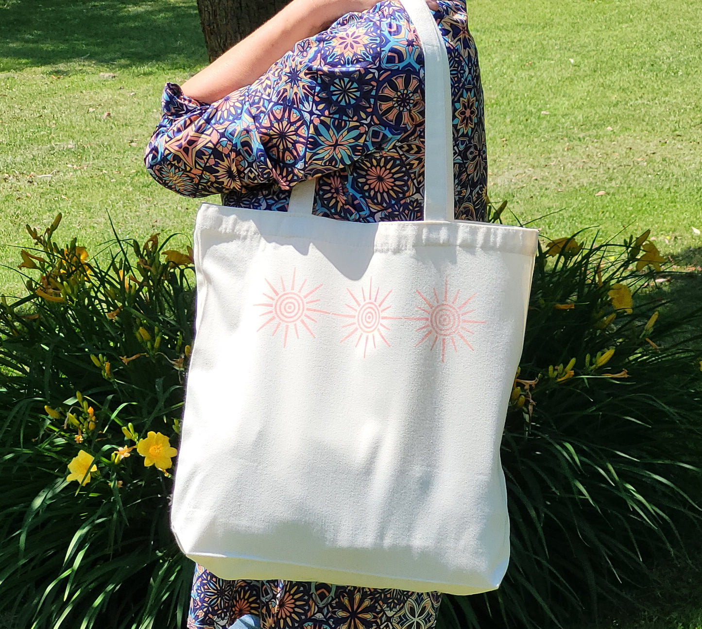 Tote Bag with a Sun Print