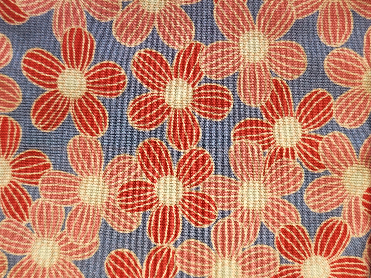 Tote Bag with Outside Pockets - Flower Pattern