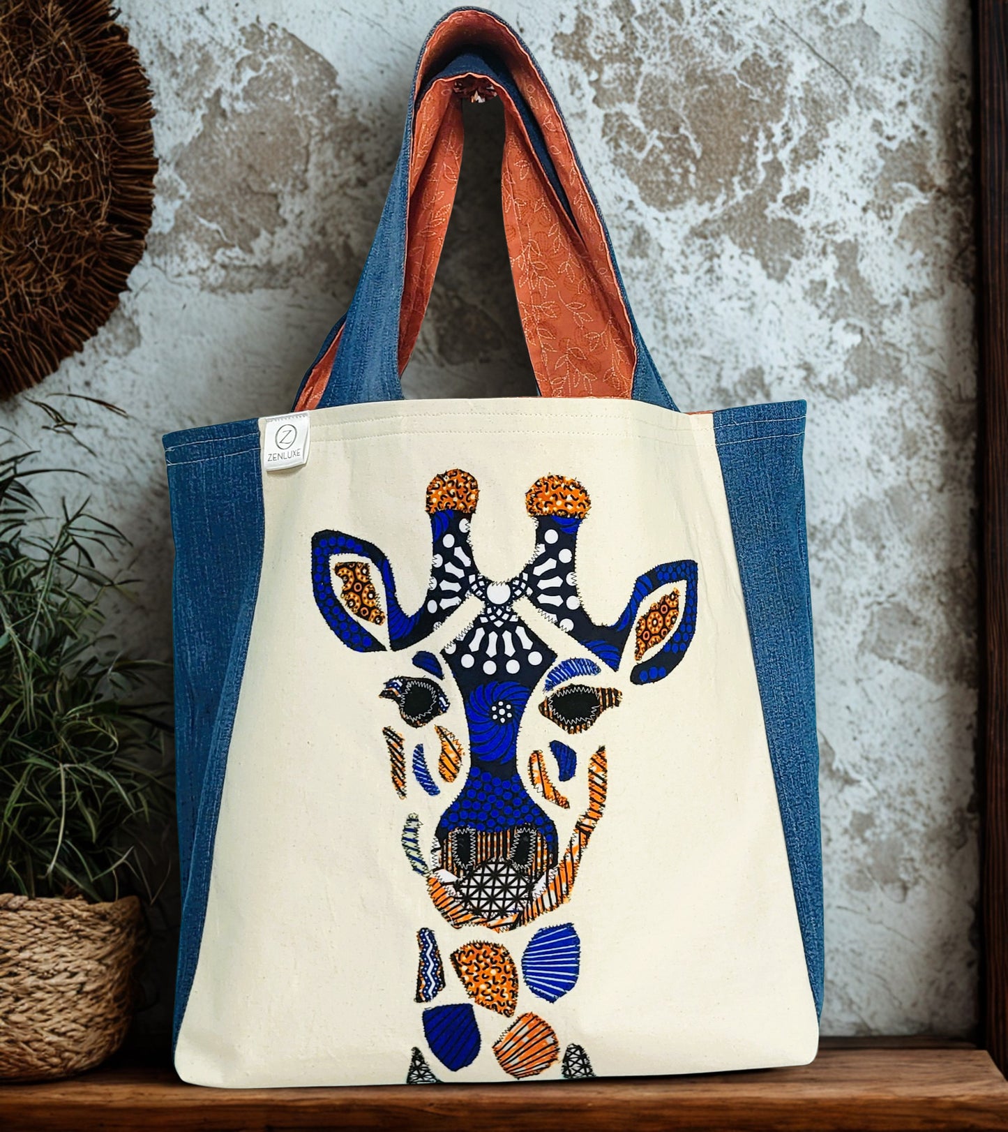 Handmade Animal Design Tote Bag