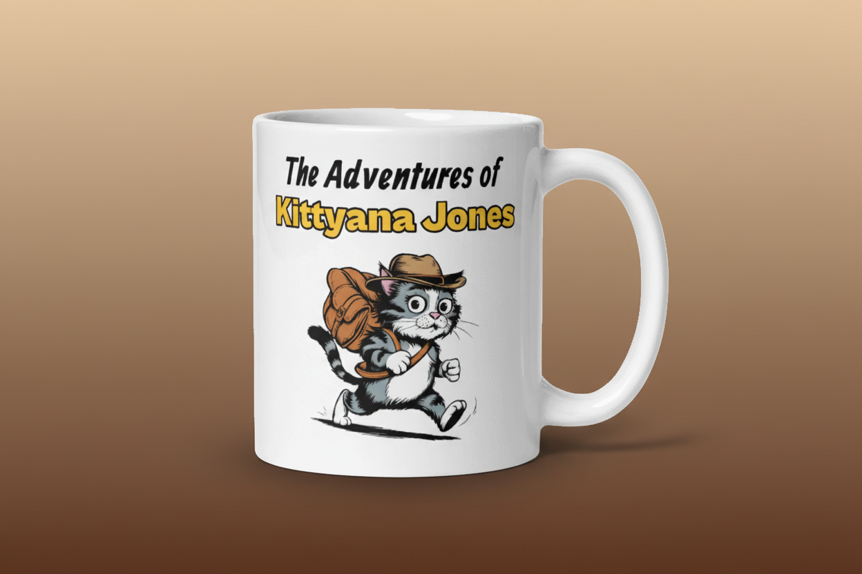 Cute Mug with Funny Cat Print