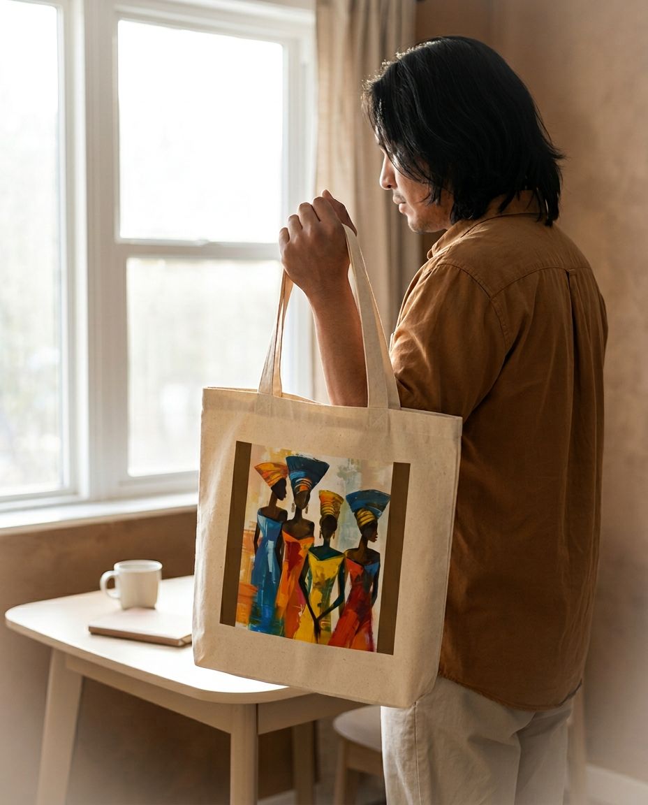 Eco Tote Bag with African Print