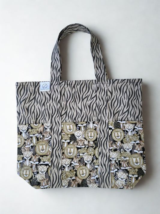 Tote Bag with Pockets (Animal)