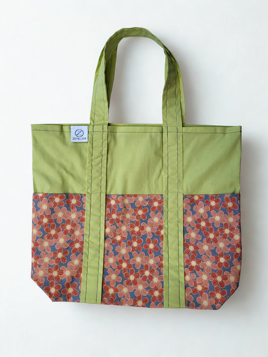Tote Bag with Pockets (Orange)
