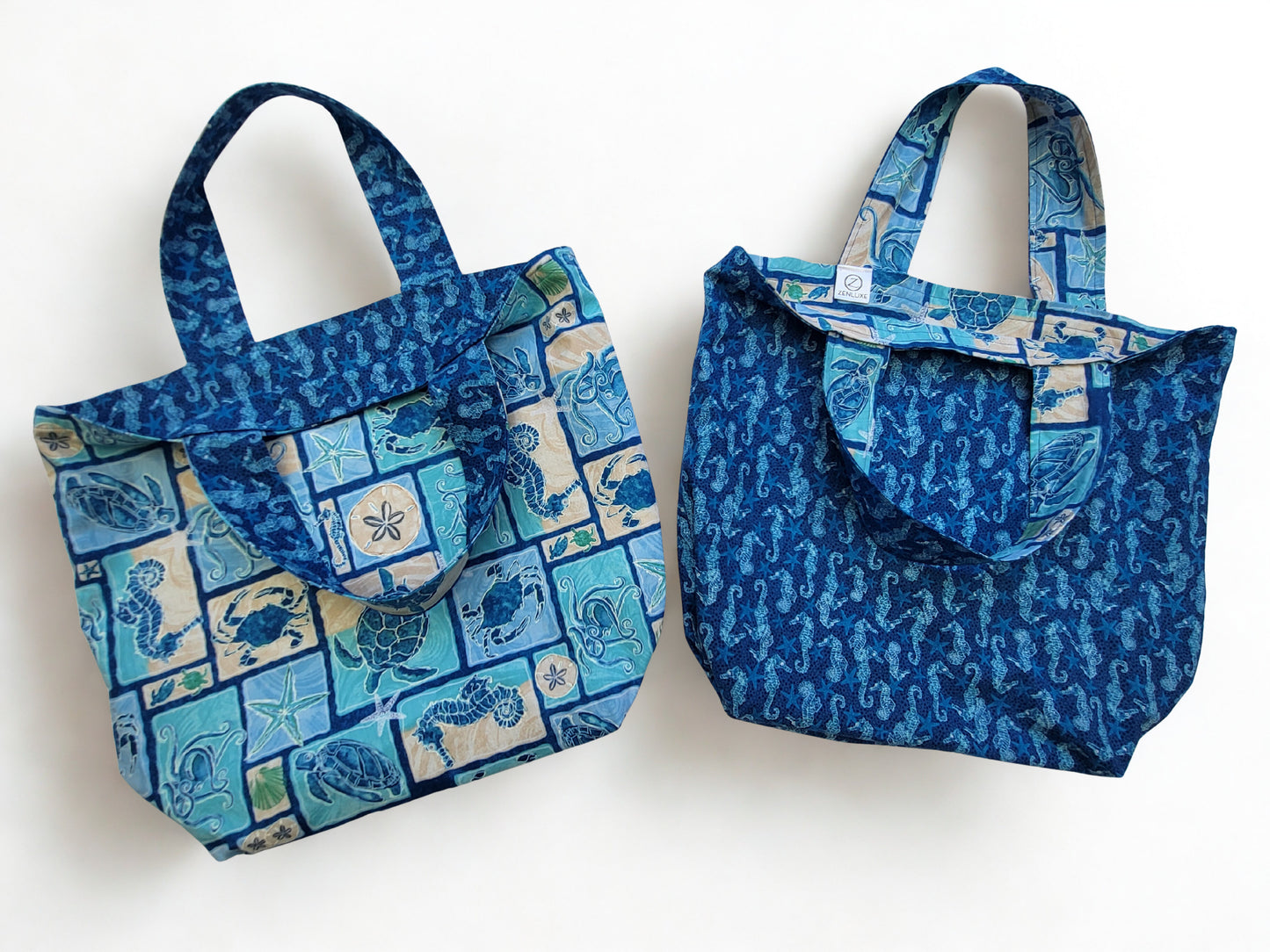 Reversible Tote Bag (Ocean)