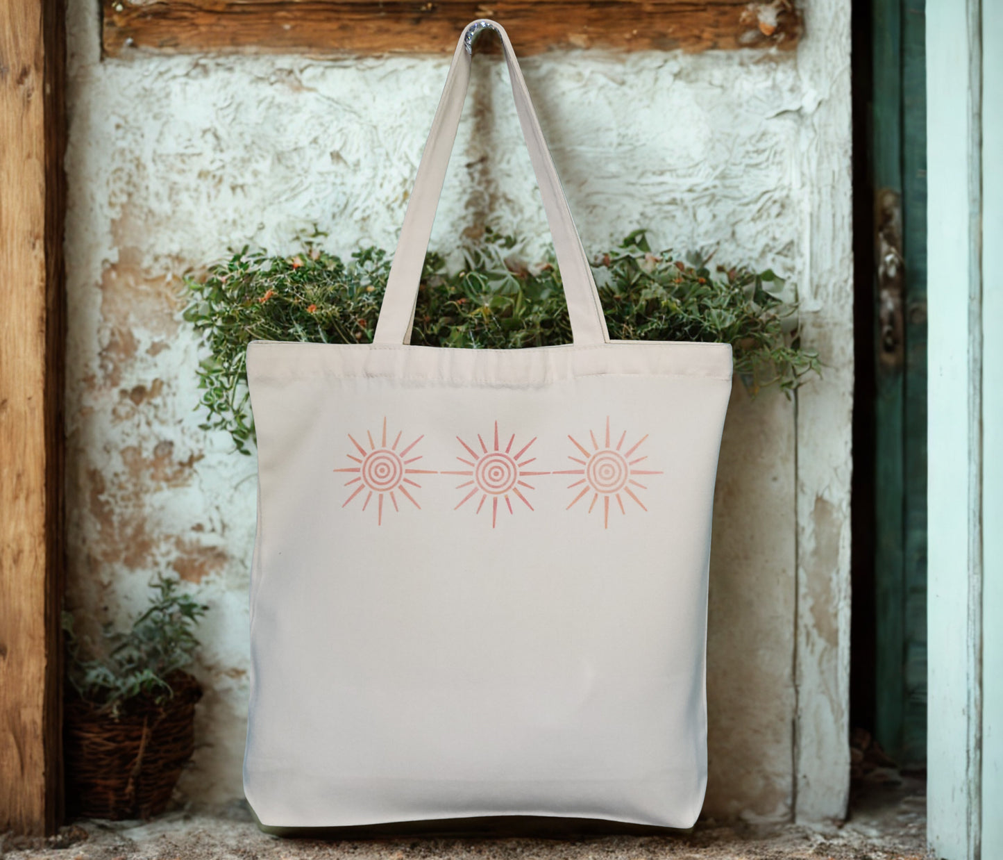 Tote Bag with a Sun Print
