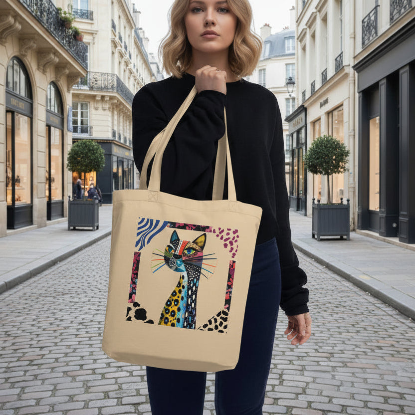 Eco Tote Bag with Cheetah Print