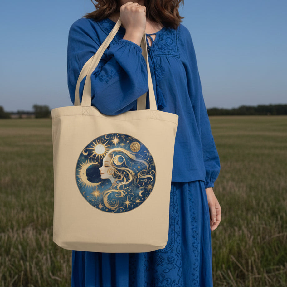 Eco Tote Bag with Mystical Print