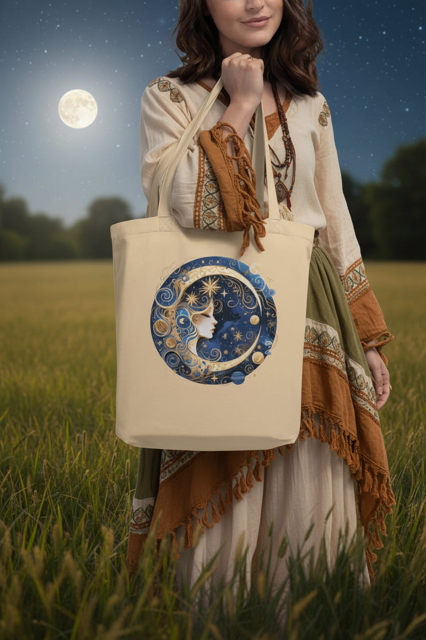 Eco Tote Bag with Mystical Print